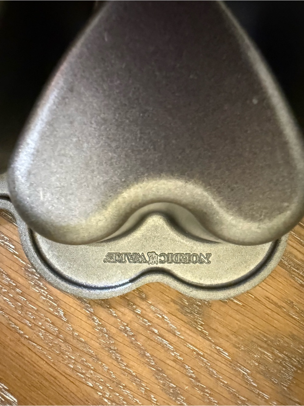 Nordic Ware Metallic Silver Heart Mini Cake Pan